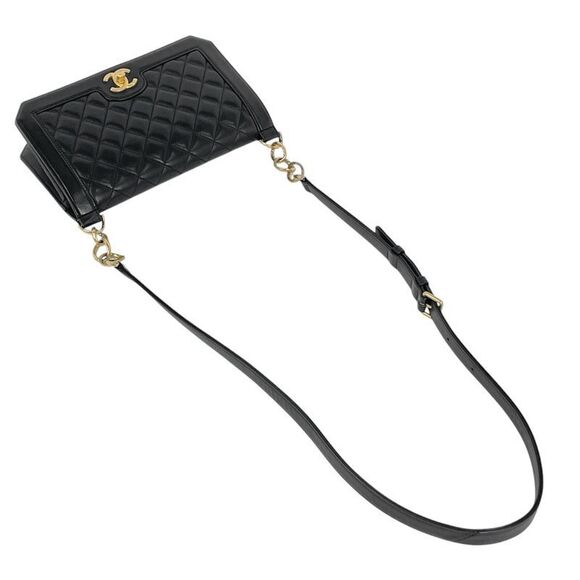 Chanel Cocomark Chain Shoulder Bag Matelasse Shoulder Bag Leather Black Ladies - Picture 9 of 11